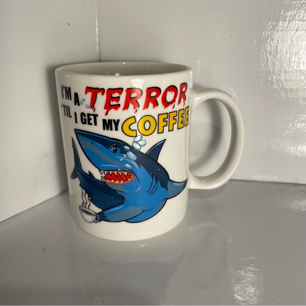 Shark Coffee Mug with Fun Vintage Graphic